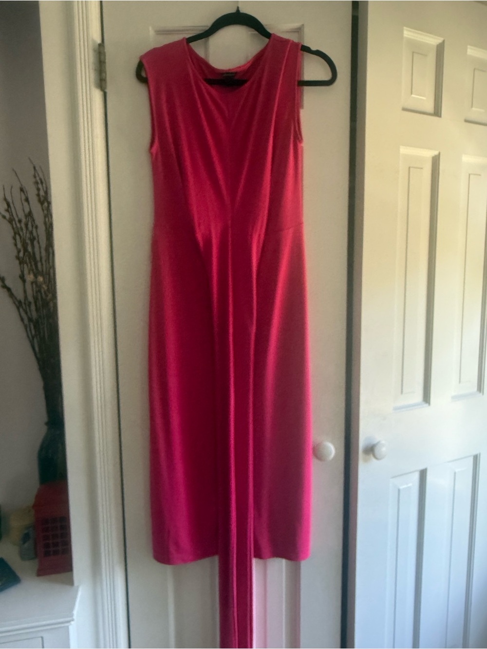 Sleeveless Fuchsia Maxi Dress - Elegant Women's Dress